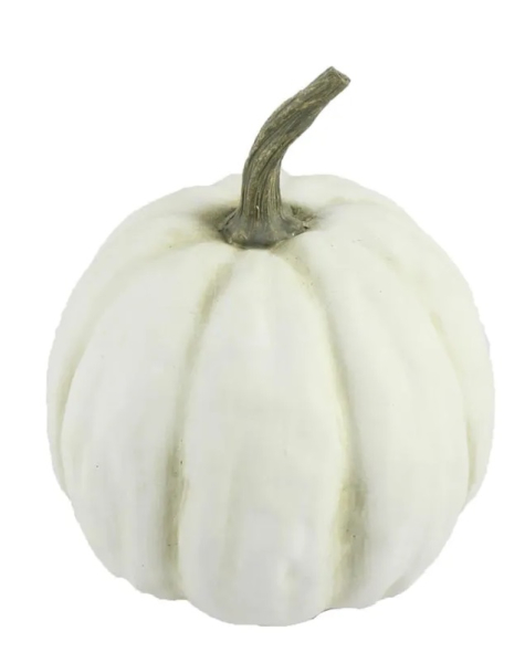 Dýně dekorace 12,8cm bílá