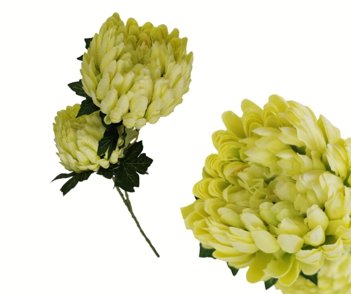Chryzantéma 2 květy, 70cm, látková