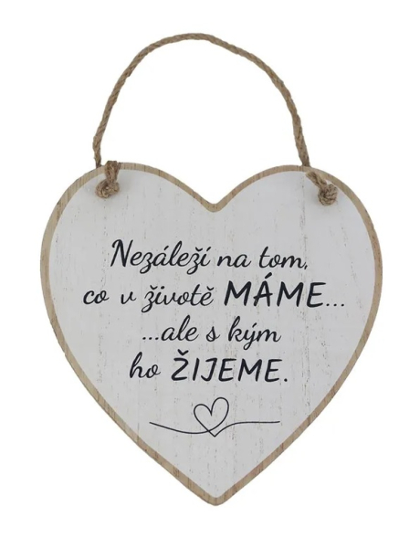 Cedulka dekorační srdce