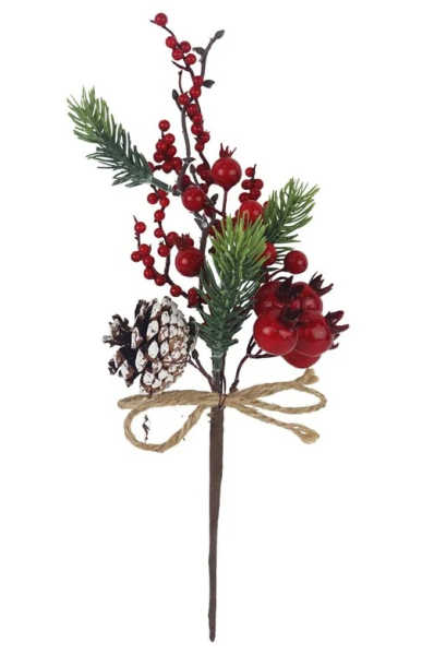 Větvička s bobulemi 33cm