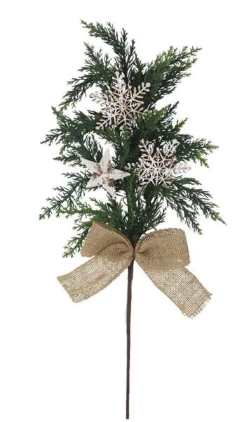 Větvička vánoční ozdobená 57cm
