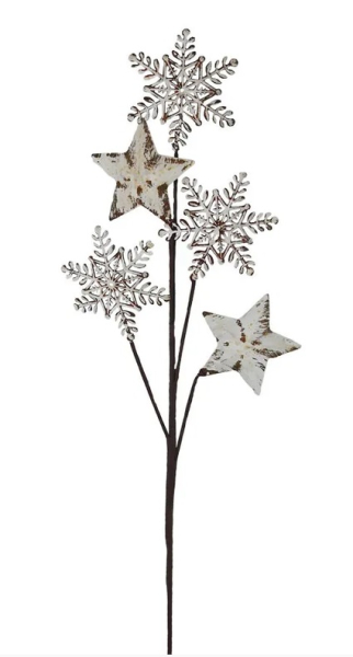 Větvička vánoční kovová 57cm