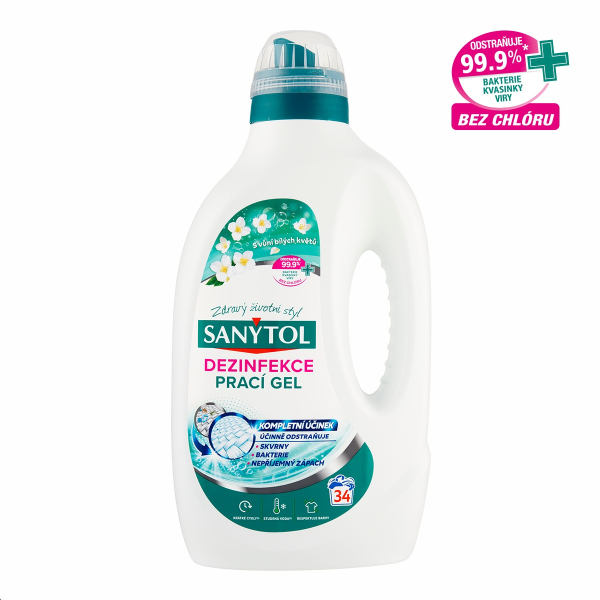 Sanytol 1,7l, dezinfekce na prádlo, bílé květy