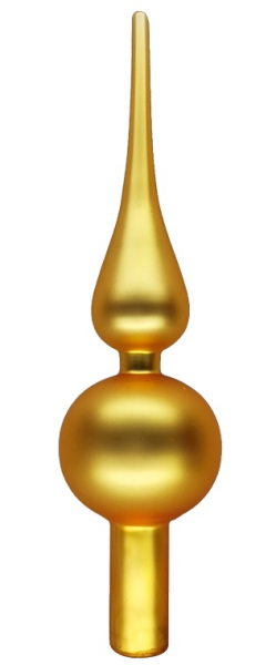 Špice skleněná 24cm zlatá matná