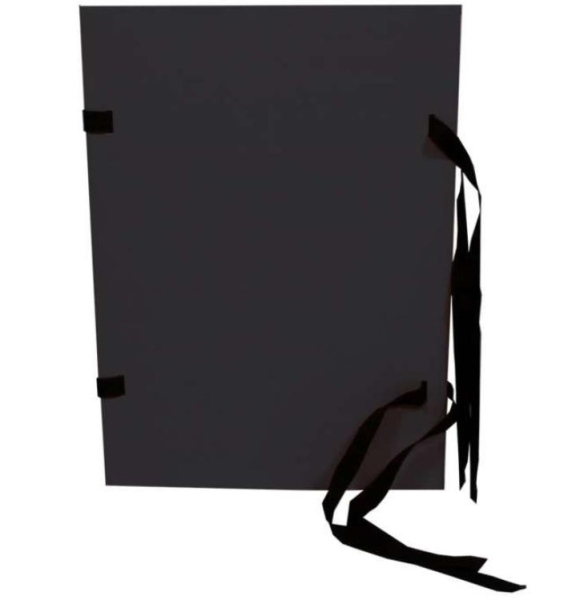 Desky spisové A4, bez hřbetu, tkanice, černá