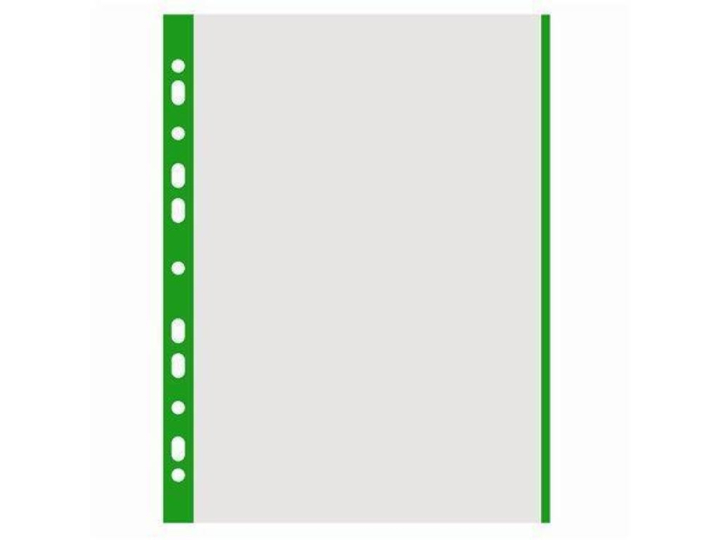 Obal euro A4 U, 40 micronů, zelený okraj