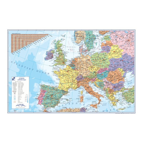 Podložka na stůl Evropa, 60 x 40 cm