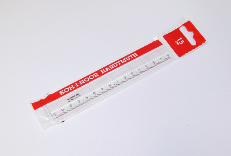 Pravítko 15 cm, transparentní
