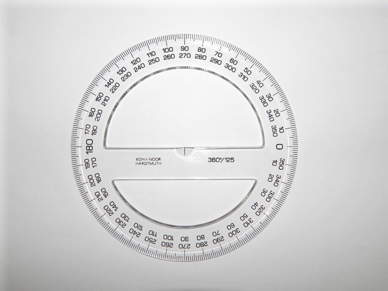 Úhloměr 360-125 transparentní