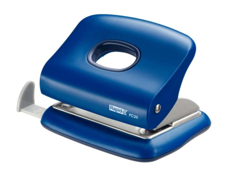 Děrovač Rapid FC20, 20 listů, modrá