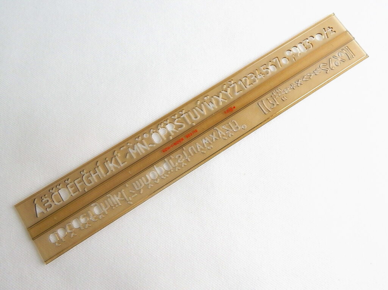 Šablona písmen ISO 10  6748039