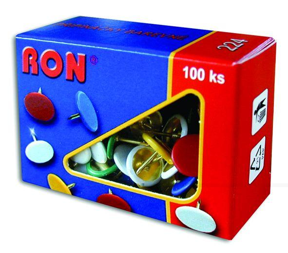 Napínáčky barevné, 100 kusů