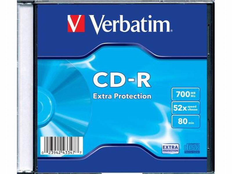 CD-R 700MB 80 min. 52x Verbatim slim