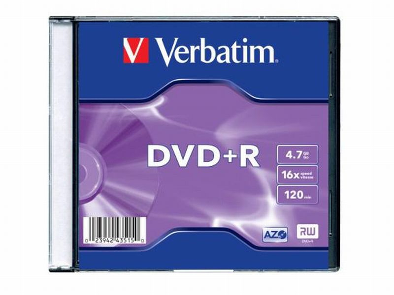 DVD+R 4,7GB 16x Verbatim 1ks krabička