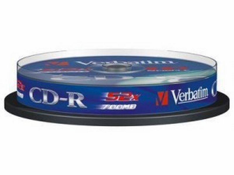 CD-R 700MB, 80 min, 10 kusů v boxu, Verbatim