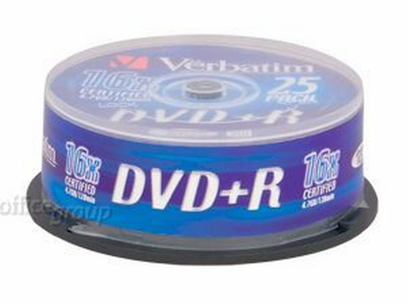 DVD+R 4,7GB 16x Verbatim -25ks k potisku