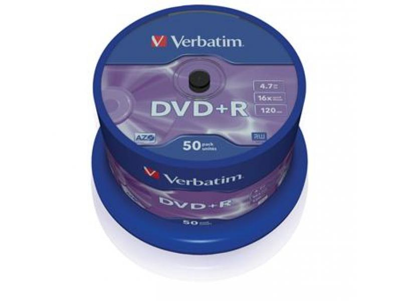 DVD+R 4,7GB 16x Verbatim 50ks Cakebox