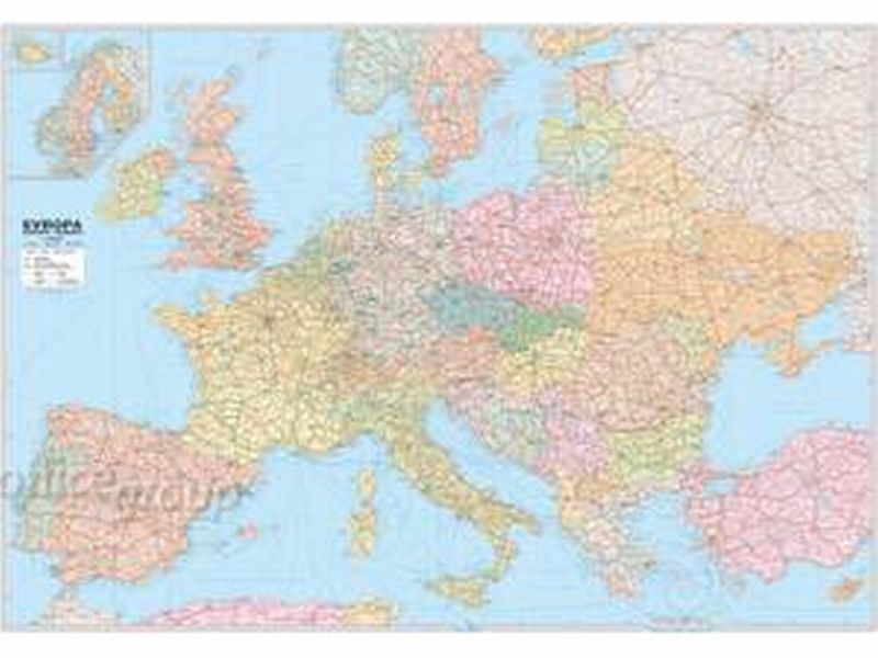 Mapa nástěnná Evropa-automapa 113x83 cm