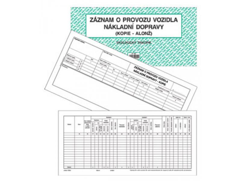 Alonž, záznam o provozu nákladní dopravy 2-3 A4, ET220, Baloušek