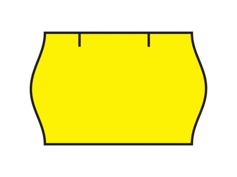Etikety cenové Contakt, 25 x 16 mm, neonově žlutá
