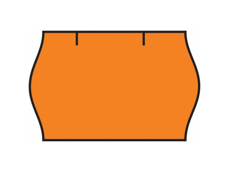 Etikety cenové Contakt, 25 x 16 mm, neonově oranžová