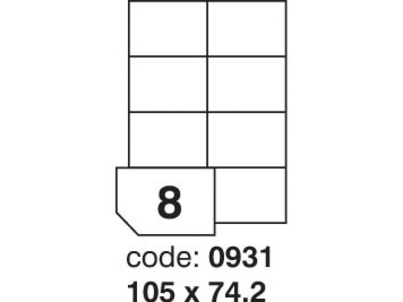 Etikety A4, 105 x 74 mm, bílá