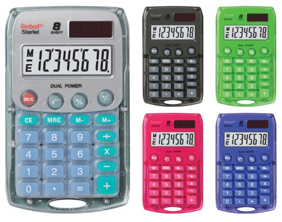 Kalkulačka rebell starlet, mix barev