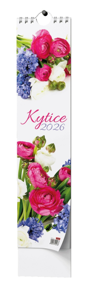 Kalendář nástěnný, vázankový, Kytice