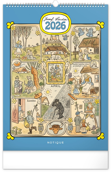 Kalendář nástěnný, Josef Lada - Měsíce, Presco Group