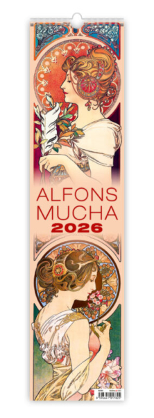 Kalendář nástěnný vázankový, Alfons Mucha, Helma