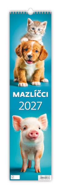 Kalendář nástěnný vázankový, Mazlíčci, Helma