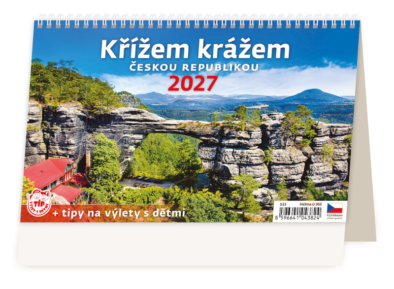 Kalendář stolní, Křížem krážem Českou republikou, Helma