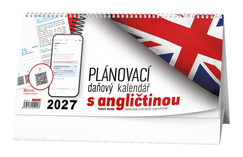 Kalendář stolní, Plánovací daňový s angličtinou, Baloušek