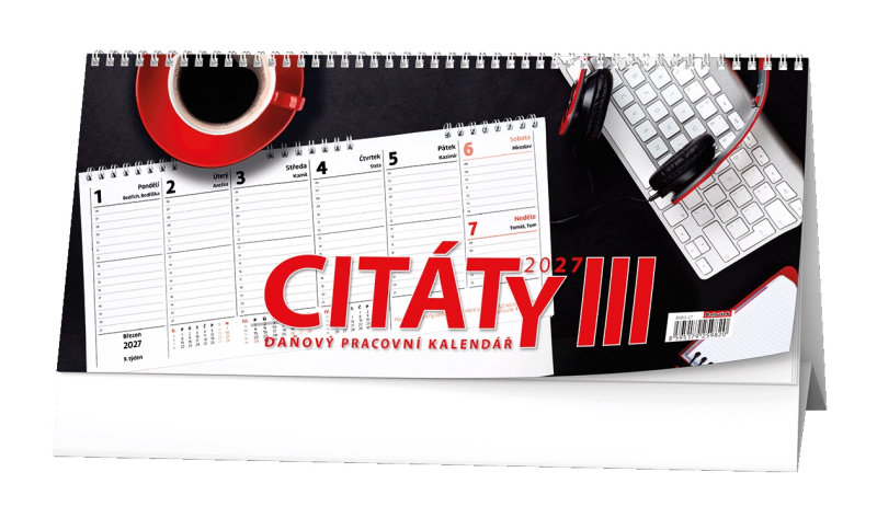 Kalendář stolní, Citáty III., daňový, Baloušek