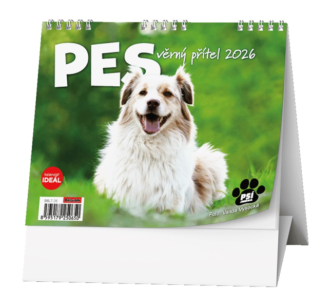 Kalendář stolní, Ideal Pes věrný přítel, Baloušek