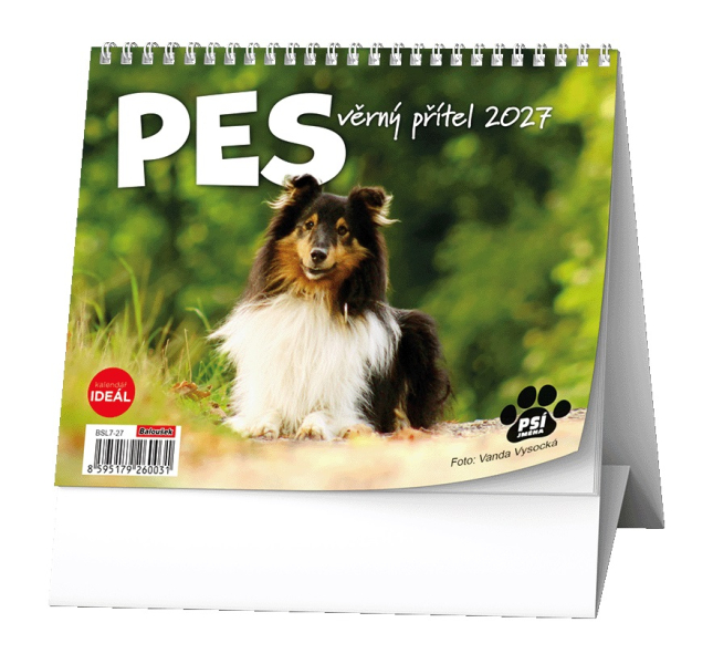 Kalendář stolní, Ideal Pes věrný přítel, Baloušek