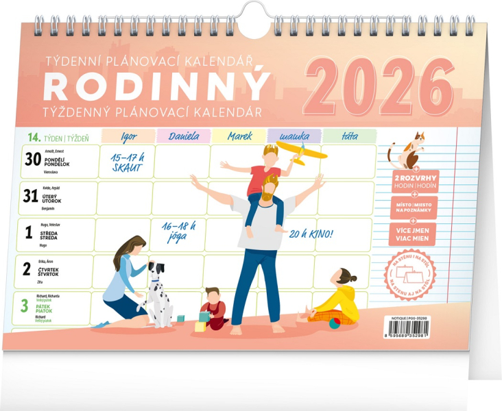Kalendář stolní, Rodinný plánovací, Presco Group