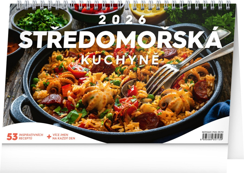 Kalendář stolní, Středomořská kuchyně, Presco Group