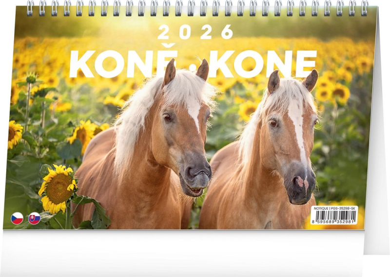 Kalendář stolní, Koně, Presco Group