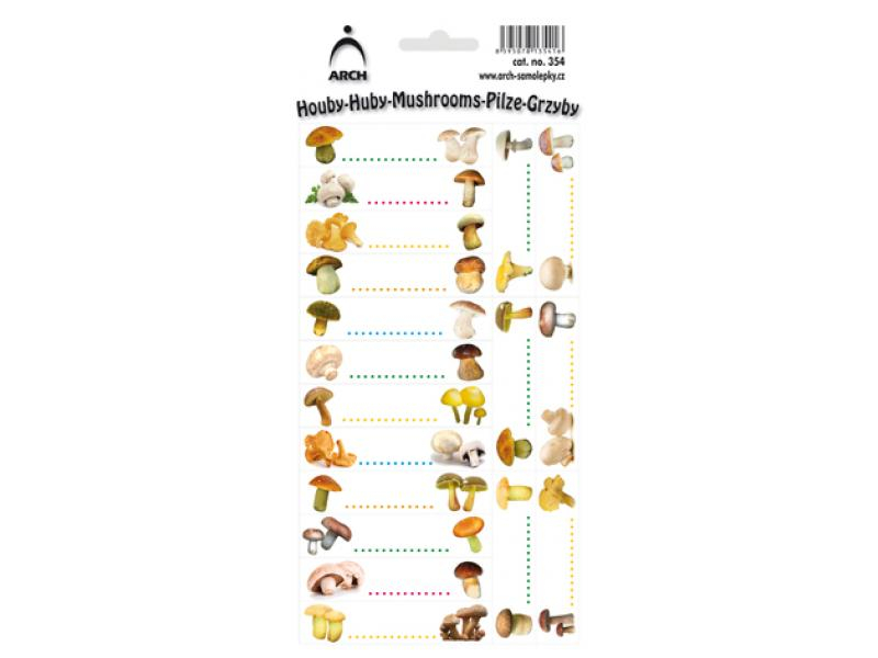 Samolepky houby, eko krajové