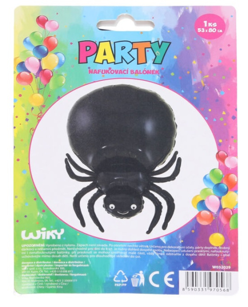 Balónek nafukovací Pavouk černý