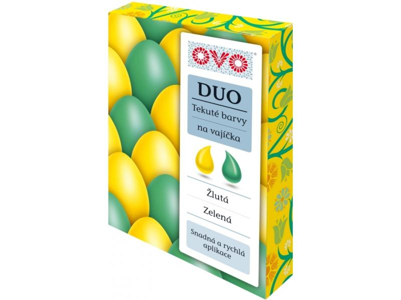 Barvy na vajíčka OVO DUO, žlutá, zelená