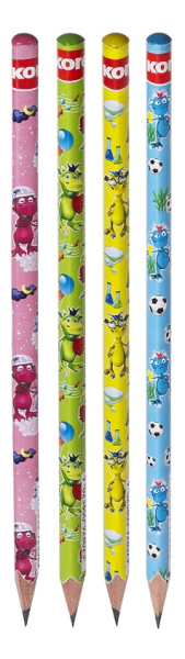 Tužka, grafitová, HB, motiv dráček, Kores