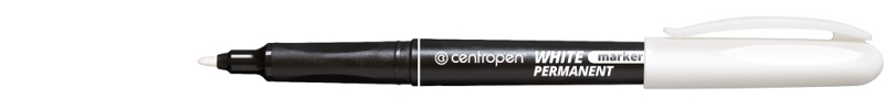 Značkovač, Centropen, 2686, permanent, 1,2 mm, bílý