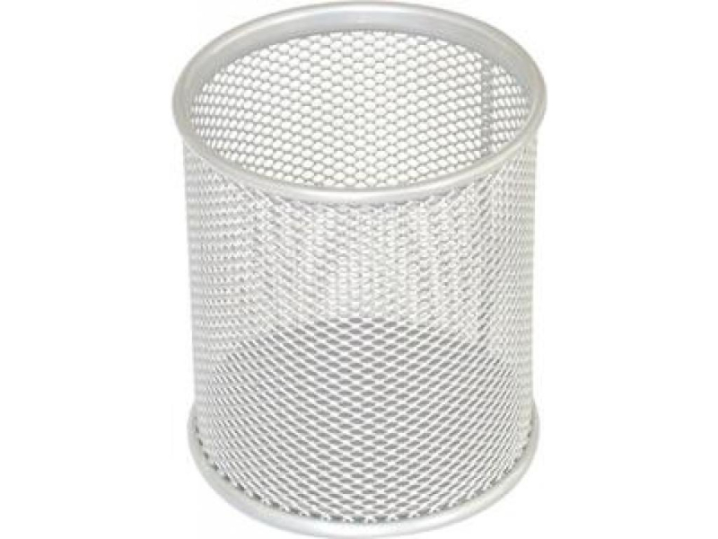 Drátěný stojánek na tužky, vysoký, stříbrný