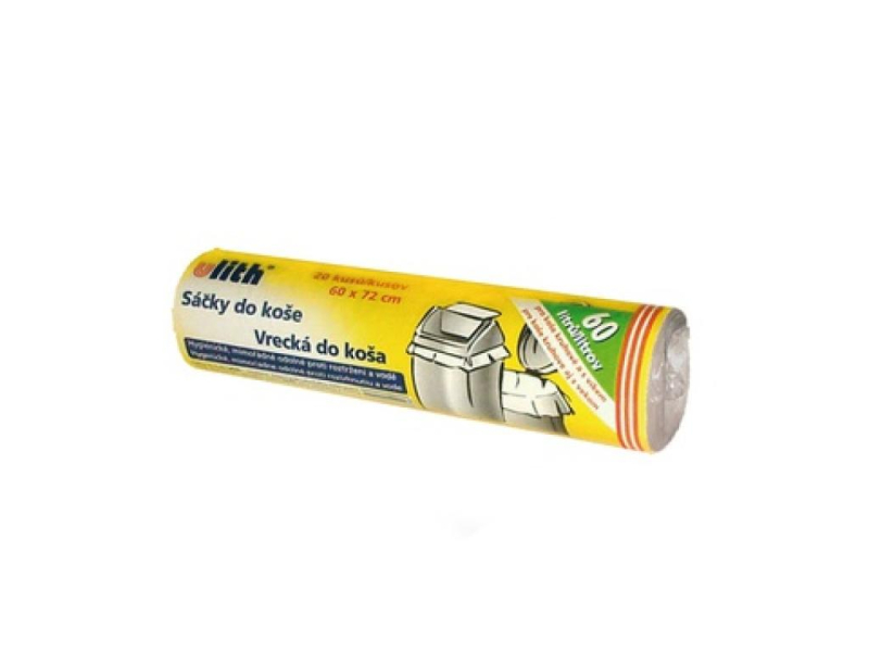 Sáčky do koše 60 l, 20 ks, čiré 5micronu
