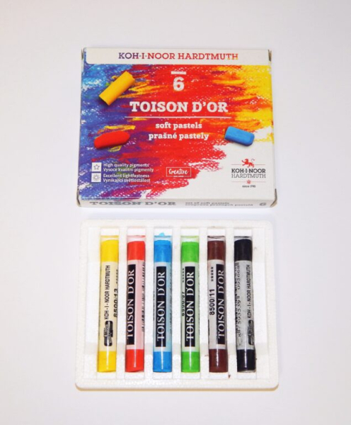 Křída umělecká, 8511, suchá, barevná, 6 kusů