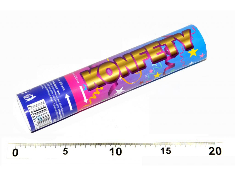 Konfety 20cm vystřelovací papírové