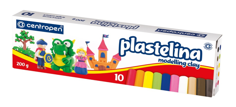Plastelína 200g 10 barev CENTROPEN