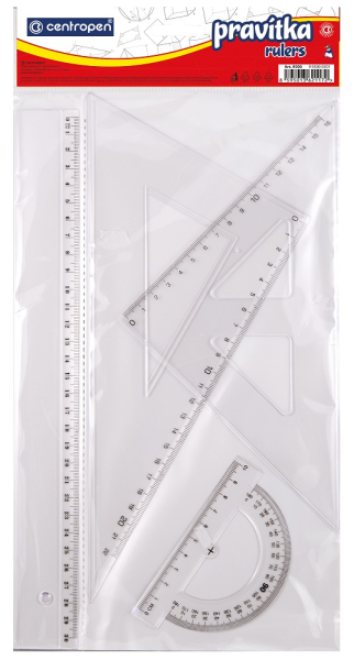 Souprava pravítek-4ks Centropen